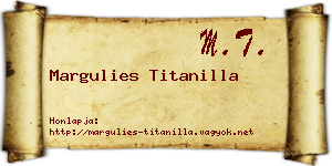 Margulies Titanilla névjegykártya